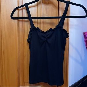 American threads simple everyday lightweight black tank top